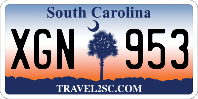 SC license plate XGN953