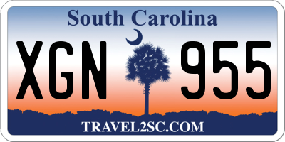 SC license plate XGN955