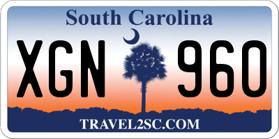 SC license plate XGN960