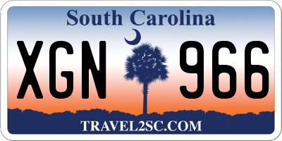 SC license plate XGN966