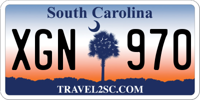 SC license plate XGN970