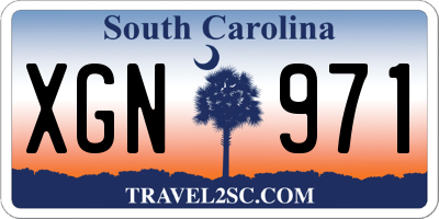 SC license plate XGN971