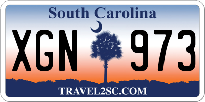 SC license plate XGN973