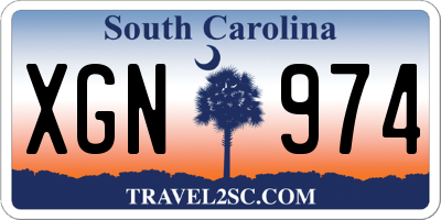 SC license plate XGN974