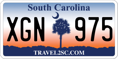 SC license plate XGN975