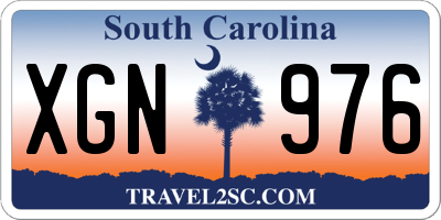 SC license plate XGN976
