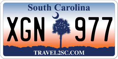 SC license plate XGN977