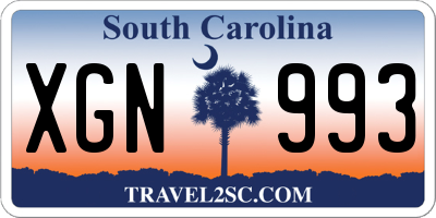 SC license plate XGN993