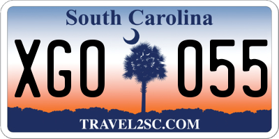 SC license plate XGO055