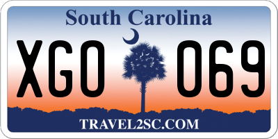 SC license plate XGO069