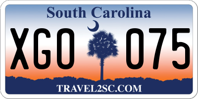 SC license plate XGO075