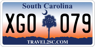 SC license plate XGO079