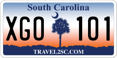 SC license plate XGO101