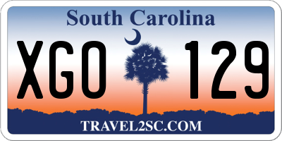 SC license plate XGO129