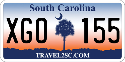 SC license plate XGO155