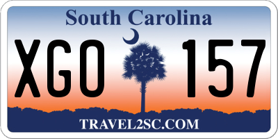 SC license plate XGO157