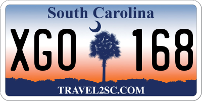 SC license plate XGO168