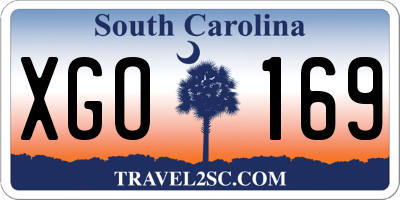 SC license plate XGO169