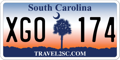 SC license plate XGO174