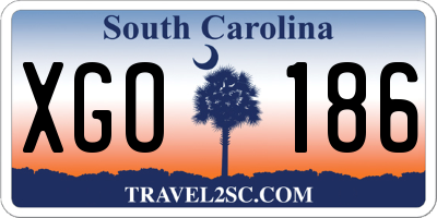 SC license plate XGO186