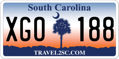 SC license plate XGO188