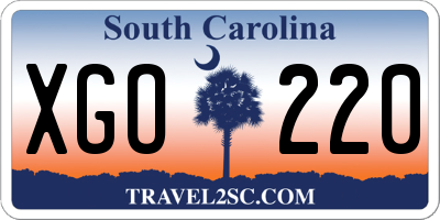SC license plate XGO220