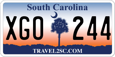 SC license plate XGO244
