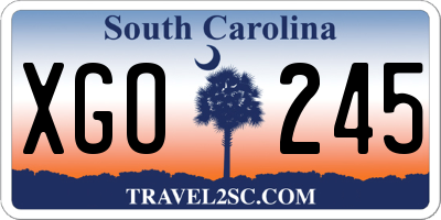 SC license plate XGO245