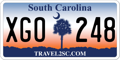 SC license plate XGO248