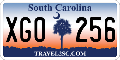 SC license plate XGO256
