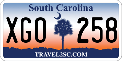 SC license plate XGO258