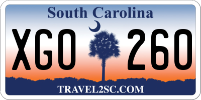 SC license plate XGO260