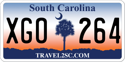 SC license plate XGO264
