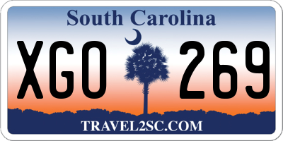 SC license plate XGO269