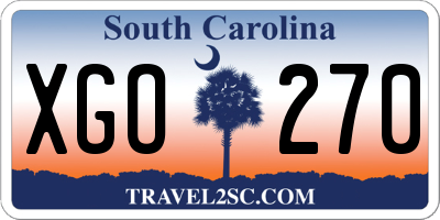 SC license plate XGO270
