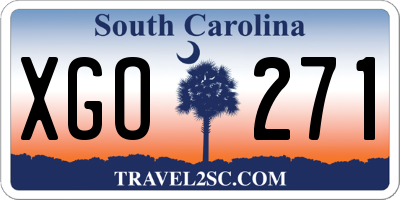 SC license plate XGO271