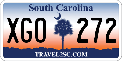 SC license plate XGO272