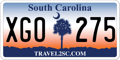 SC license plate XGO275