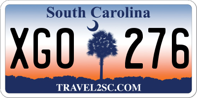 SC license plate XGO276