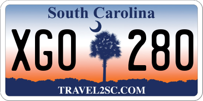 SC license plate XGO280
