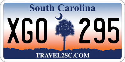 SC license plate XGO295