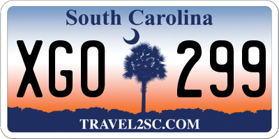 SC license plate XGO299