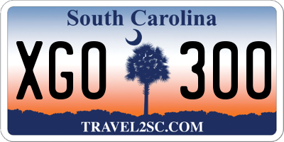 SC license plate XGO300