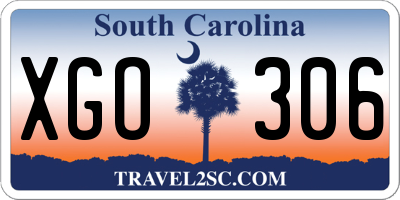SC license plate XGO306