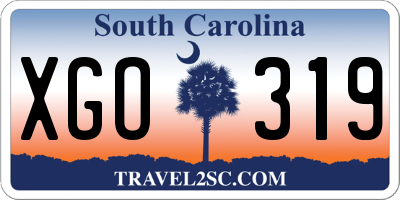 SC license plate XGO319