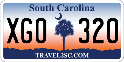 SC license plate XGO320