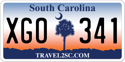 SC license plate XGO341
