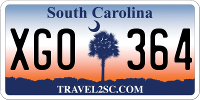 SC license plate XGO364