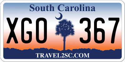 SC license plate XGO367