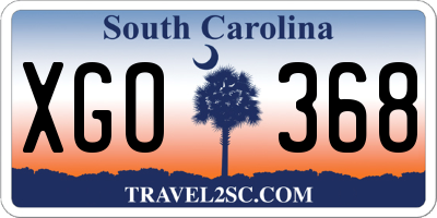 SC license plate XGO368